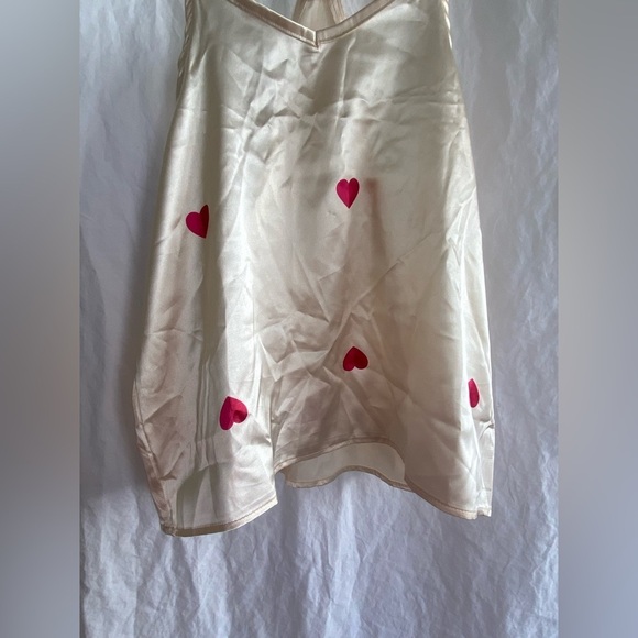 Bella Sleep Spa Satin heart Pajama top Size Small - Picture 4 of 8